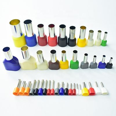 제조사 중국 70mm 절연 슬리브 구리 I 러그 트윈 와이어 타입 압착 코드 엔드 부트레이스 페룰 터미널