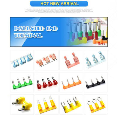 제조사 중국 70mm 절연 슬리브 구리 I 러그 트윈 와이어 타입 압착 코드 엔드 부트레이스 페룰 터미널
