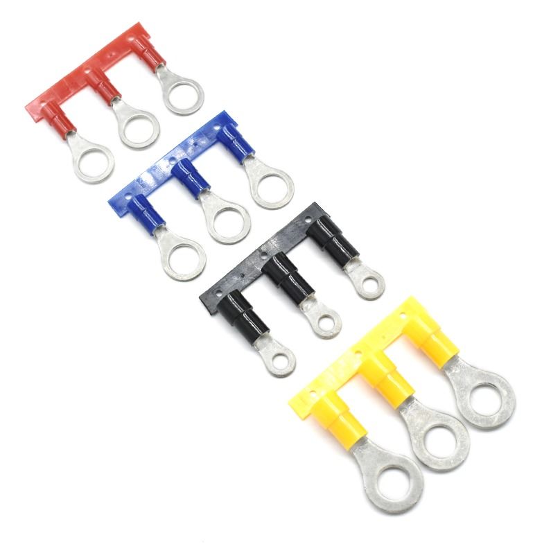 맞춤형 공장 16 AWG 구리 나일론 절연 스페이드 터미널 커넥터 연속 링 터미널