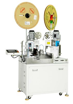 450kg 두 배 끝 철사 끝 주름을 잡는 기계 30mm 커트 길이
